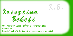 krisztina bekefi business card